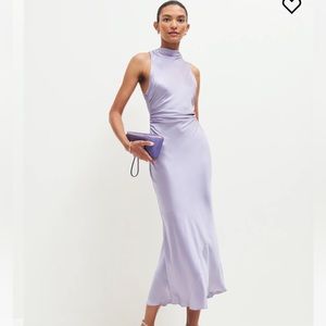 Reformation Casette Silk Dress in Aura